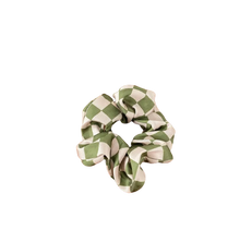 Load image into Gallery viewer, Check Green Scrunchie